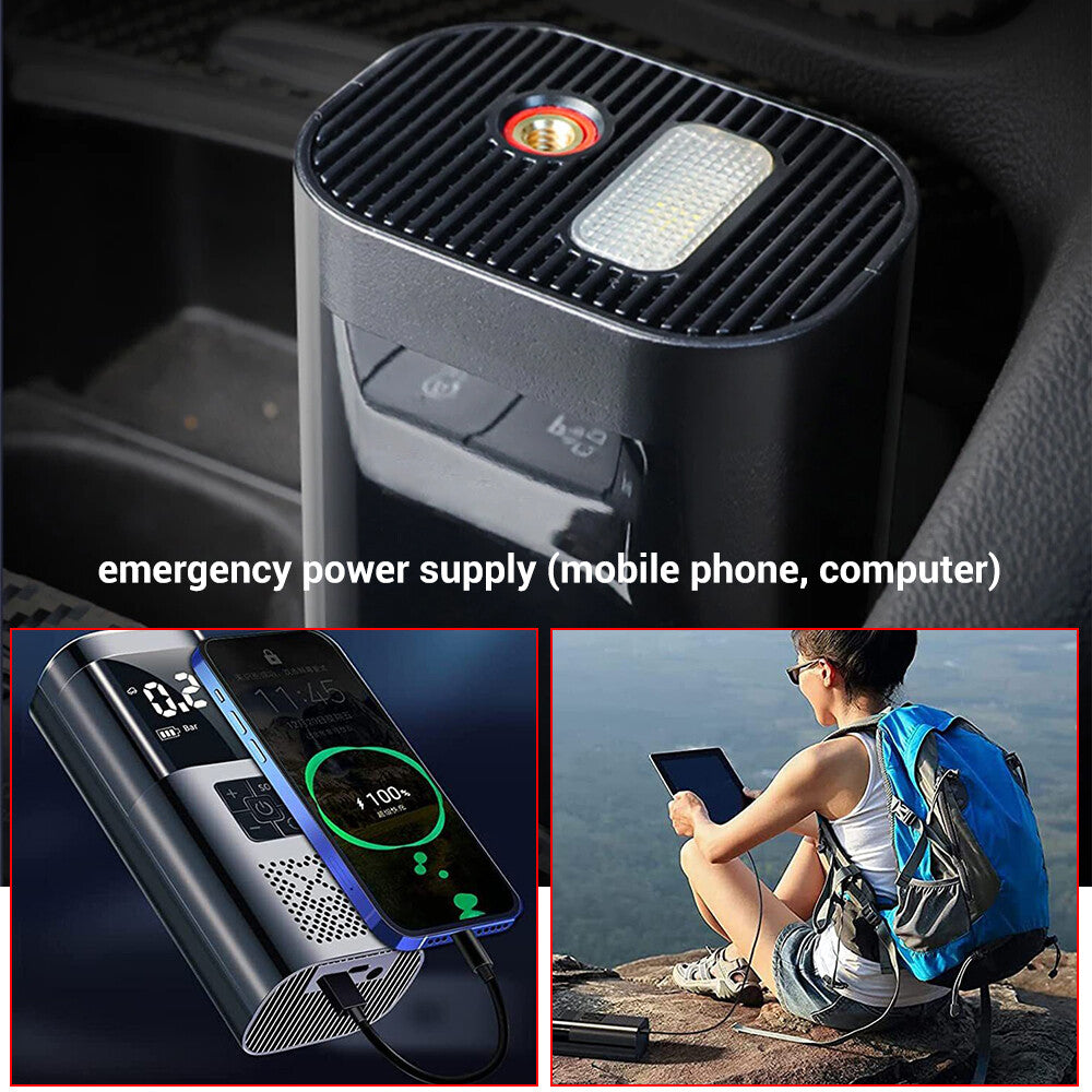 Oz Bargains Outlet Shop™ 12V Cordless Tyre Inflator — 150 PSI Digital Air Pump