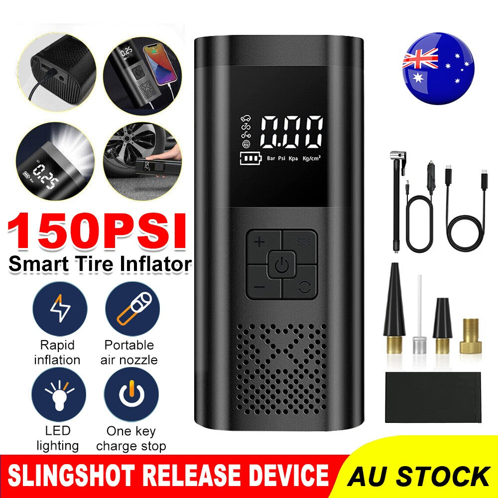 Oz Bargains Outlet Shop™ 12V Cordless Tyre Inflator — 150 PSI Digital Air Pump